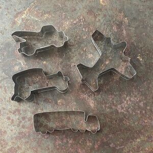 Set of Aluminum Vehicle Shaped Cookie Cutters—Lot of Four